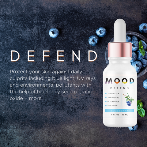 MOOD Skin Care SPF 30 Face Serum + Blueberry Lip Balm