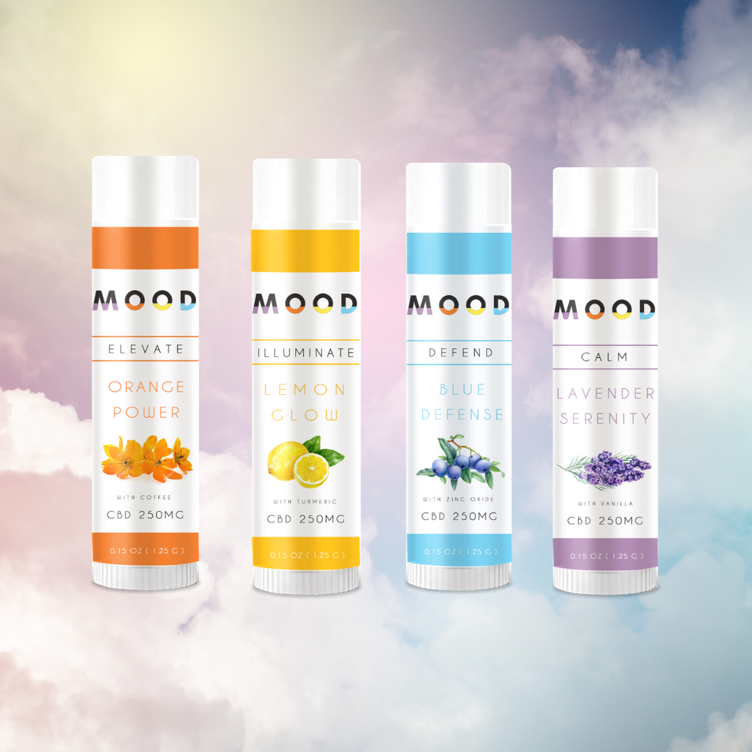 MOOD Skin Care CBD Aromatherapy Lip Balms (Pack of Four)
