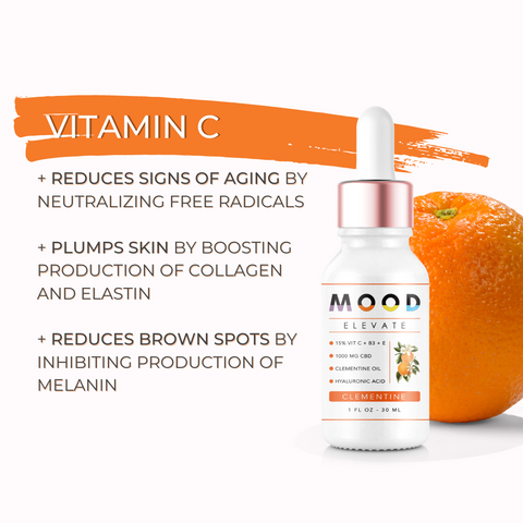 MOOD Skin Care Vitamin C Face Serum + Orange Vanilla Lip Balm
