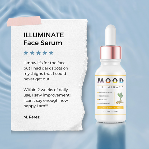 MOOD Skin Care Brightening Face Serum + Turmeric Lemon Lip Lightening Balm